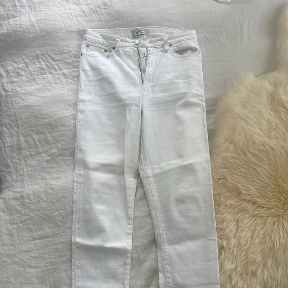 High Rise, Straight Leg, White Jeans (Ética) - Picture 1 of 5
